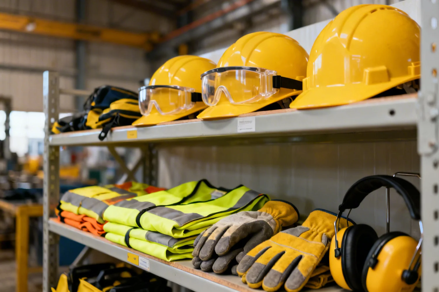 Équipements de protection individuelle : casques, lunettes, gilets haute visibilité